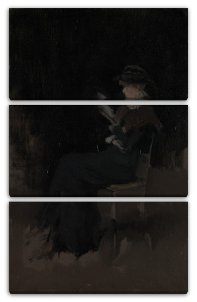 Leinwandbild James McNeill Whistler - Arrangement in Schwarz: lesendes Mädchen