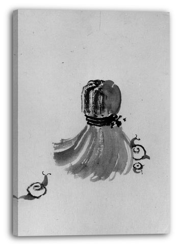 Leinwandbild Schule von Katsushika Hokusai - Schnecken und Tawashi Scrubber