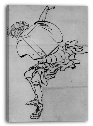 Leinwandbild Schule von Katsushika Hokusai - Fan Peddler