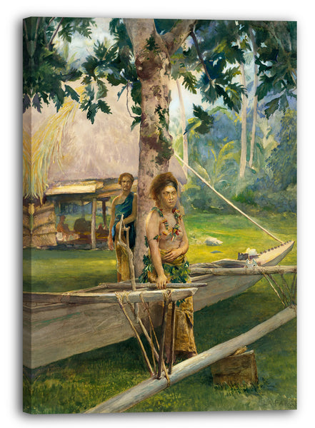 Leinwandbild John La Farge - Porträt von Faase, der Taupo oder der offiziellen Jungfrau, der Fagaloa-Bucht und ihres Duenna, Samoa