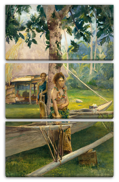 Leinwandbild John La Farge - Porträt von Faase, der Taupo oder der offiziellen Jungfrau, der Fagaloa-Bucht und ihres Duenna, Samoa