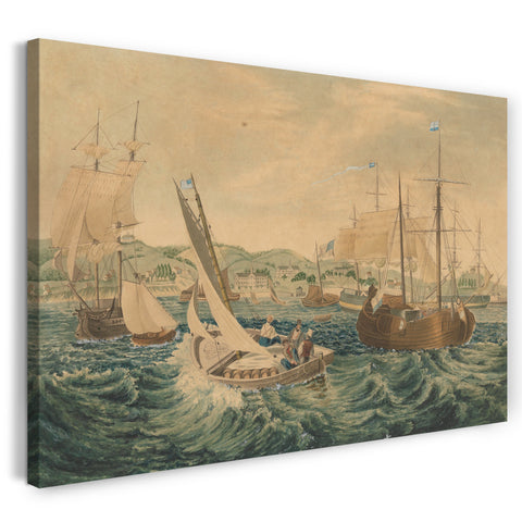 Leinwandbild William James Bennett zugeschrieben - Quarantäne, Staten Island