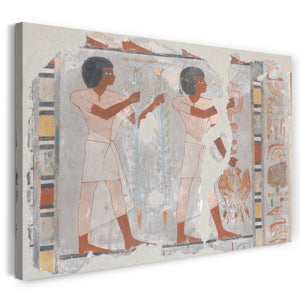 Leinwandbild Neues Königreich - Fragment der Wandmalerei aus dem Grab von Sebekhotep