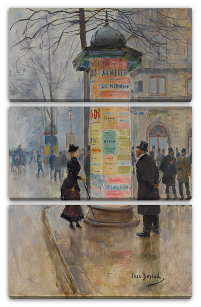 Leinwandbild Jean Béraud - Pariser Straßenszene
