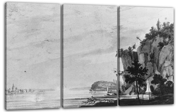 Leinwandbild Pavel Petrowitsch Svinin - Das Denkmal für Alexander Hamilton in Weehawken