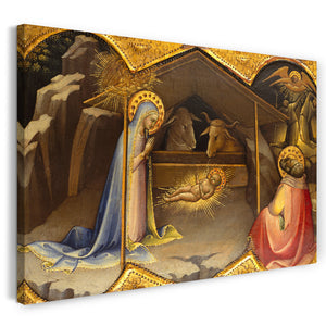 Leinwandbild Lorenzo Monaco - Die Geburt Christi