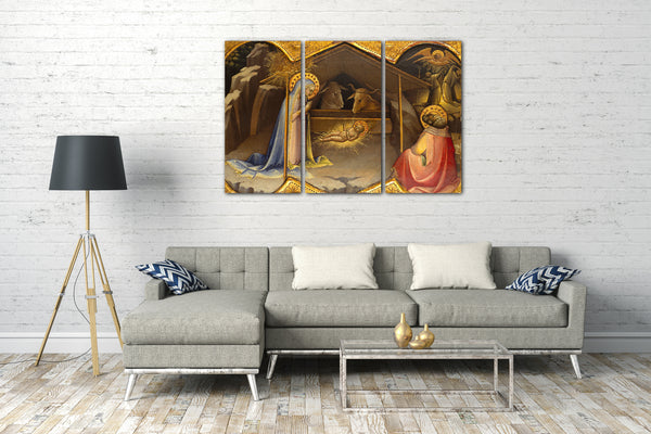 Leinwandbild Lorenzo Monaco - Die Geburt Christi