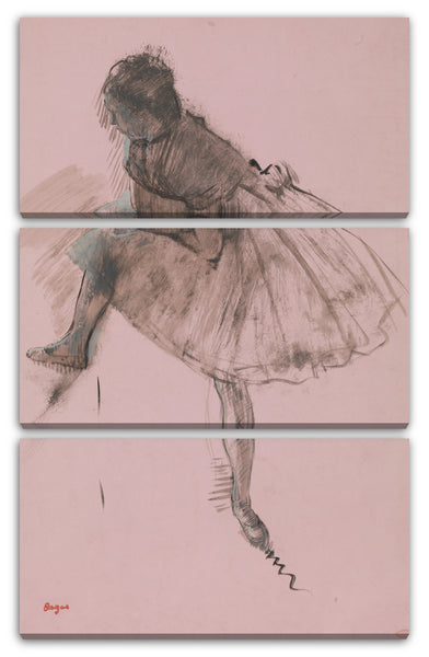 Leinwandbild Edgar Degas - Studium eines Balletttänzers (recto); Zwei Studien der Tänzer (Rückseite)