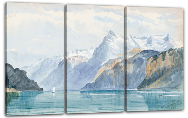 Leinwandbild John Singer Sargent - Bucht von Uri, Brunnen (aus der Schweiz 1870 Skizzenbuch)