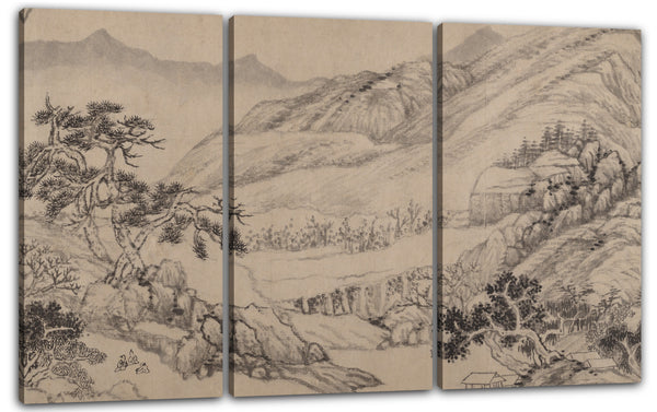 Leinwandbild Liu Yu - Reisen in Bächen und Bergen