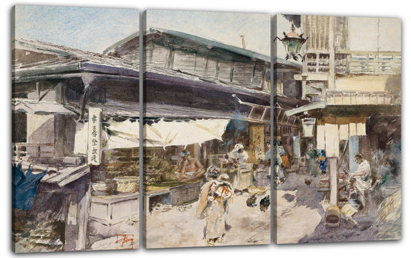 Leinwandbild Robert Frederick Blum - Straßenszene in Ikao, Japan