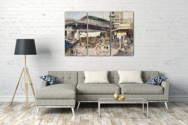 Leinwandbild Robert Frederick Blum - Straßenszene in Ikao, Japan