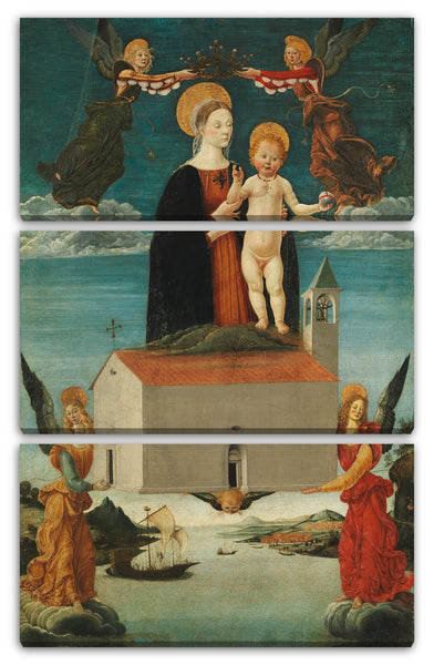 Leinwandbild Saturnino Gatti zugeschrieben - Die Übersetzung des Heiligen Hauses von Loreto
