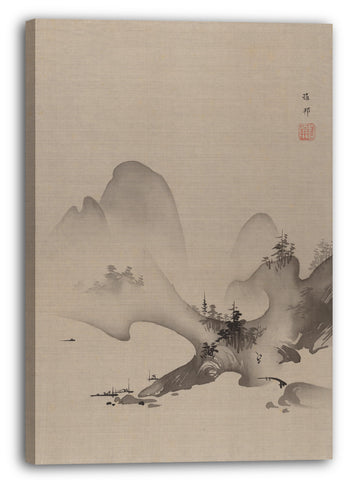 Leinwandbild Hashimoto Gahō - See und Berge