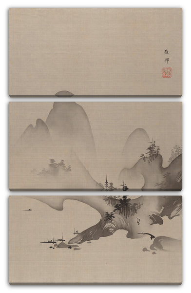 Leinwandbild Hashimoto Gahō - See und Berge