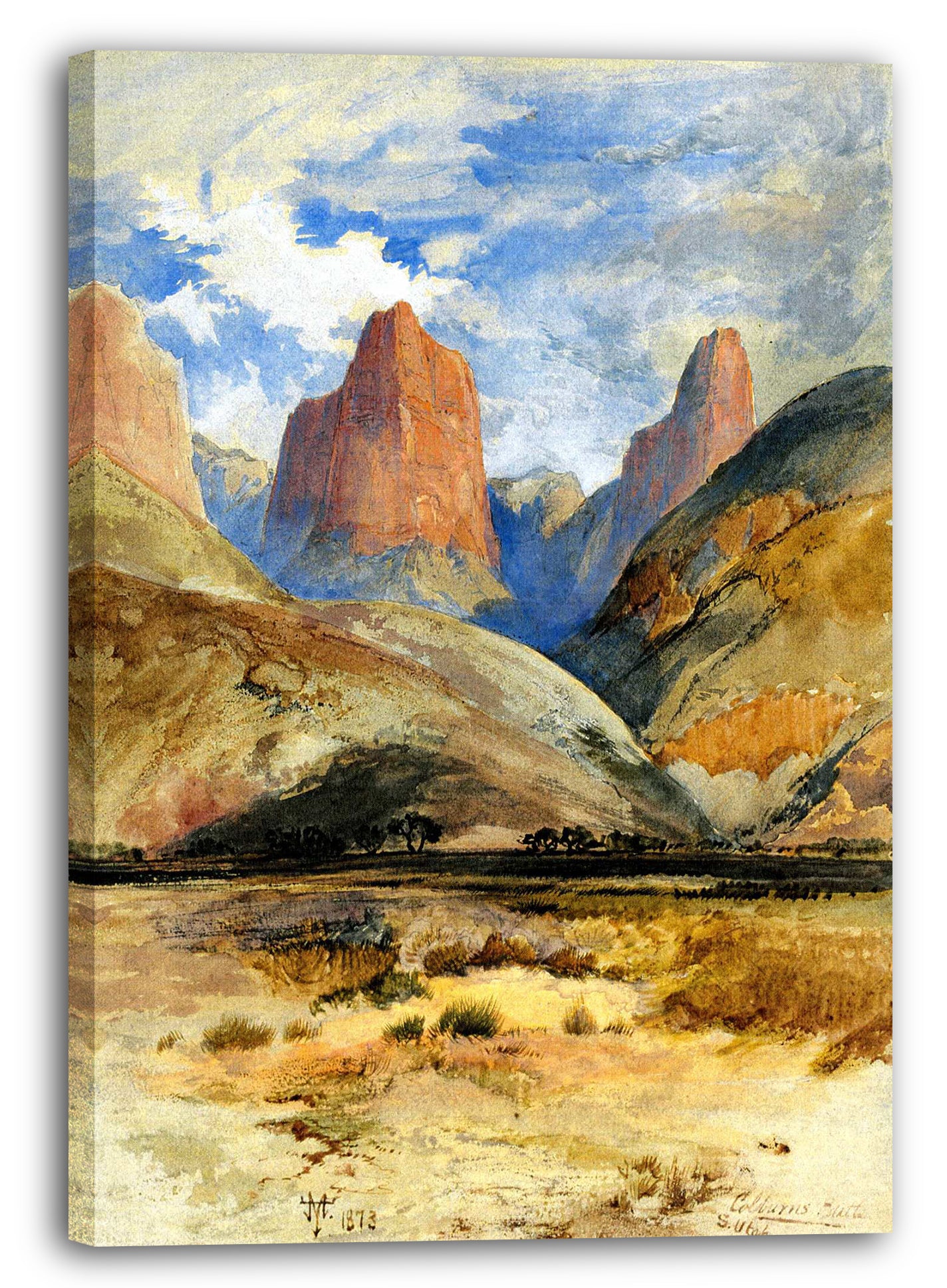 Leinwandbild Thomas Moran - Colburns Butte, Süd-Utah