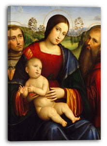 Leinwandbild Francesco Francia - Madonna und Kind mit Heiligen Francis und Jerome