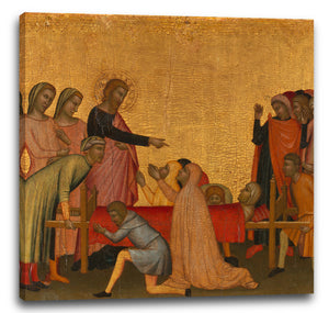 Leinwandbild Francescuccio Ghissi - Johannes der Evangelist erwacht Satheus zum Leben