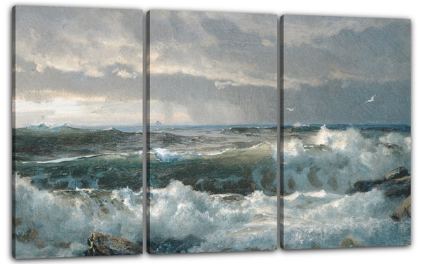Leinwandbild William Trost Richards - Surf auf Felsen