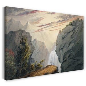 Leinwandbild David Claypoole Johnston - Am Wasserfall
