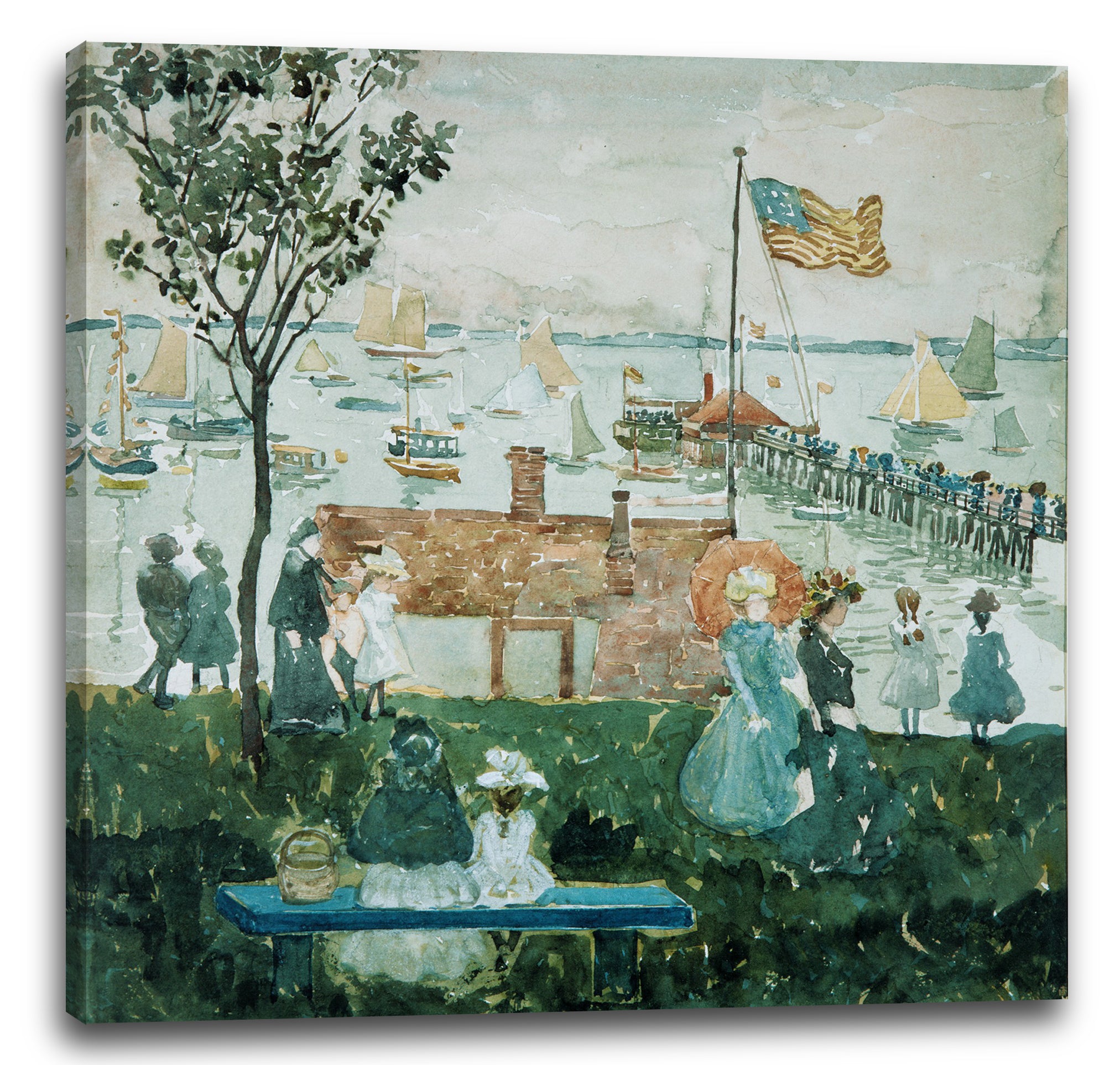Leinwandbild Maurice Brazil Prendergast - Ausflügler, Nahant