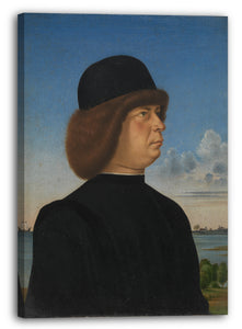 Leinwandbild Jacometto - Porträt von Alvise Contarini (?); (Rückseite) Ein gefesselter Rehbock