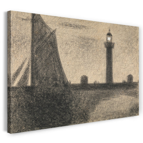 Leinwandbild Georges Seurat - Der Leuchtturm von Honfleur