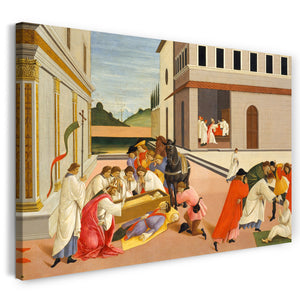 Leinwandbild Botticelli - Drei Wunder des Heiligen Zenobius