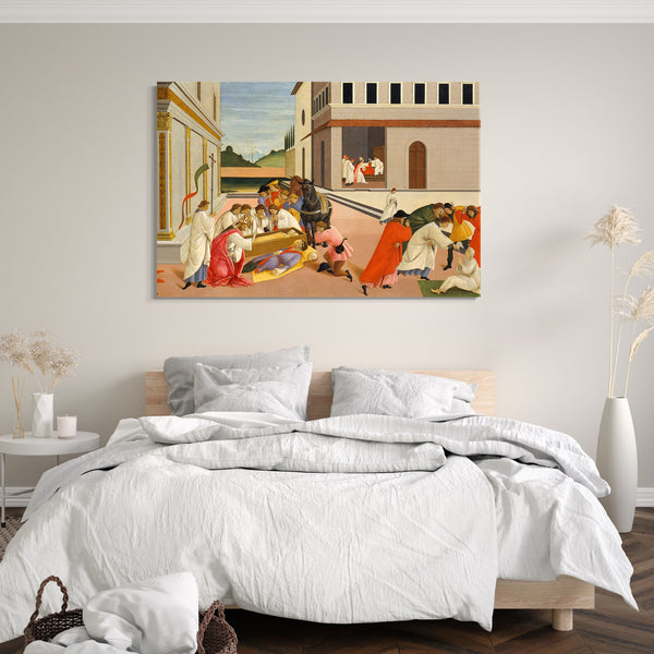 Leinwandbild Botticelli - Drei Wunder des Heiligen Zenobius