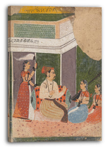 Leinwandbild ca. 1640-50 - Malkos Raga: Seite aus einer verteilten Ragamala-Serie (Garland of Musical Modes)