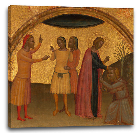 Leinwandbild Francescuccio Ghissi - Johannes der Evangelist mit Acteus und Eugenius