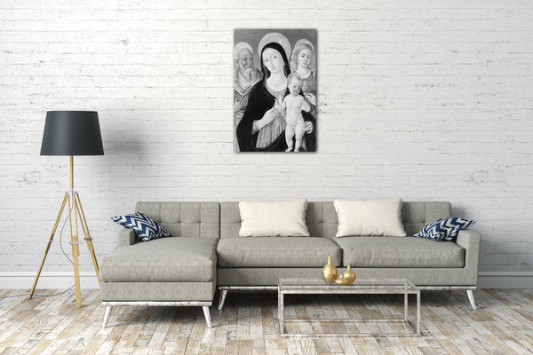 Leinwandbild Matteo di Giovanni di Bartolo - Madonna und Kind mit Heiligen Hieronymus und Maria Magdalena