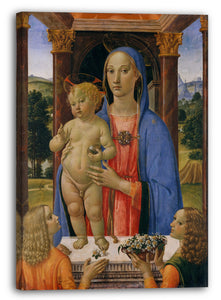 Leinwandbild Cosimo Rosselli - Madonna und Kind mit Engeln