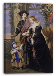 Leinwandbild Bernard Linse - Kopie nach "Rubens, seine Frau Helena Fourment (1614-1673) und ihr Sohn Frans (1633-1678)"