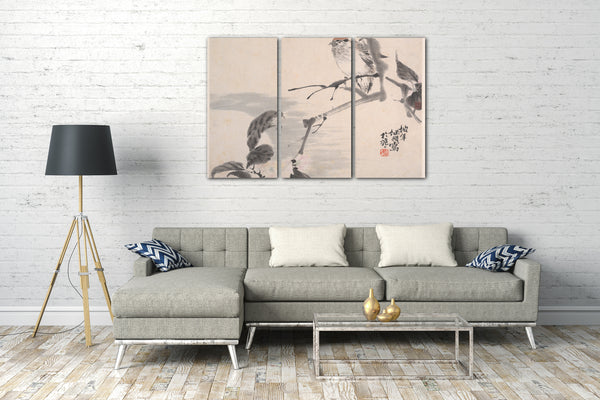 Leinwandbild Ren Yi - Tiere, Blumen und Vögel