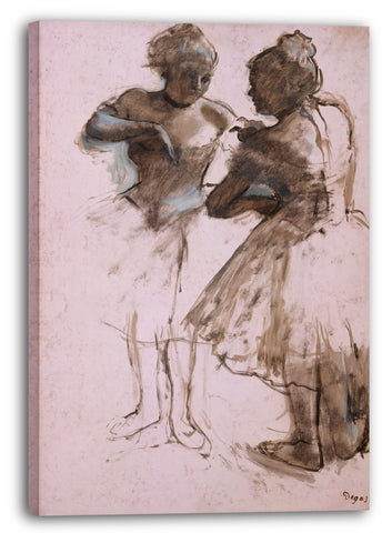 Leinwandbild Edgar Degas - Zwei Tänzer