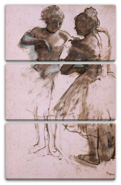 Leinwandbild Edgar Degas - Zwei Tänzer