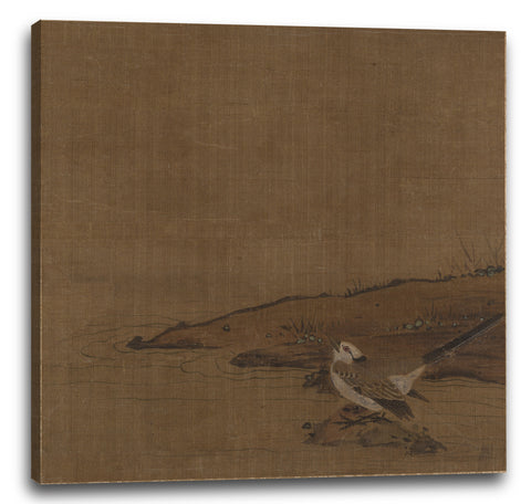 Leinwandbild Nicht identifizierter Künstler - Vogel in der Nähe von Wasser (aus Album von Studien von modernen Künstlern, Nr. 62)