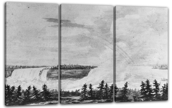 Leinwandbild Pavel Petrowitsch Svinin - Die Niagarafälle (Kopie nach einer Gravur im Port Folio Magazine, März 1810)