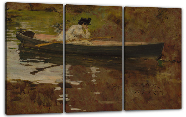 Leinwandbild William Merritt Chase - Frau Chase im Prospect Park