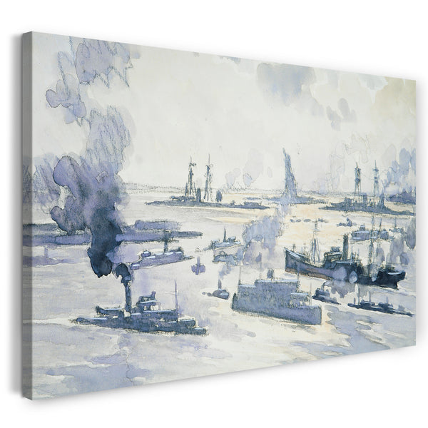 Leinwandbild Joseph Pennell - Kriegsschiffe im Hafen