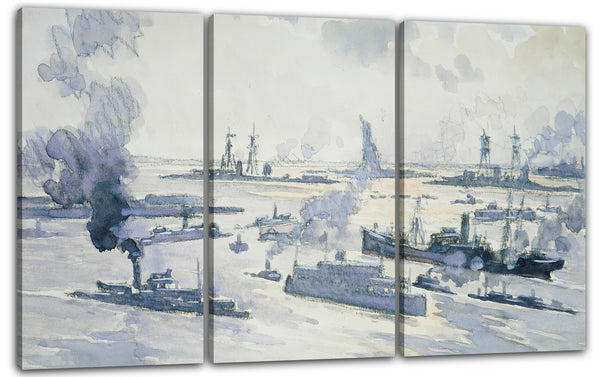 Leinwandbild Joseph Pennell - Kriegsschiffe im Hafen