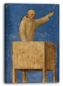 Leinwandbild Francesco di Giorgio Martini - St. Bernardino Predigt von einer Kanzel