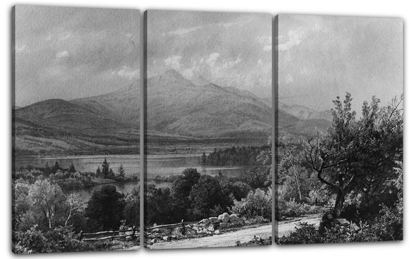 Leinwandbild William Trost Richards - Berg Chocorua und See