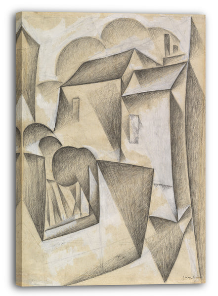 Leinwandbild Juan Gris - Häuser in Paris, Place Ravignan