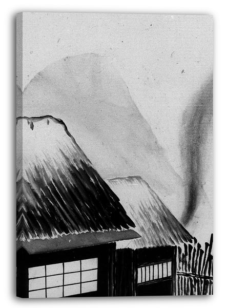 Leinwandbild Shibata Zeshin - Hütte und Berge
