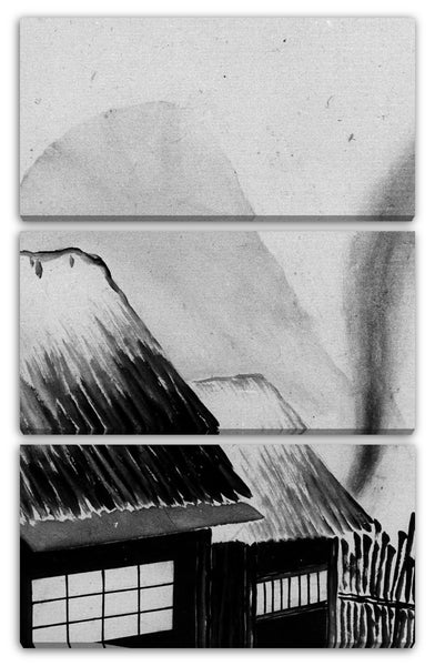 Leinwandbild Shibata Zeshin - Hütte und Berge