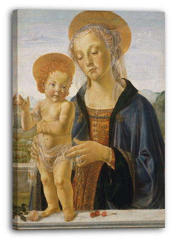 Leinwandbild Werkstatt von Andrea del Verrocchio - Madonna und Kind