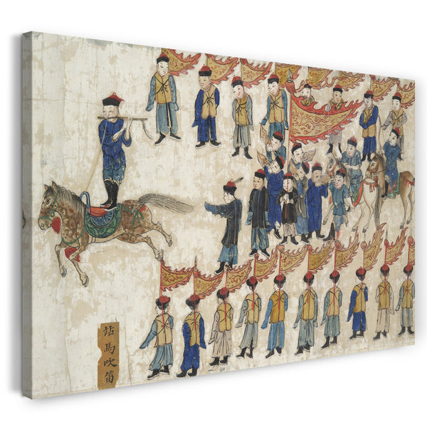 Leinwandbild Nardunbu - Reitkunst-Wettbewerb für den Shunzhi-Kaiser