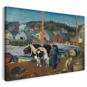 Leinwandbild George Bellows - Ox-Team, Kai bei Matinicus